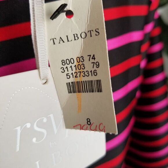 NWT RSVP by Talbots Striped Ruffle Top Blouse - Picture 10 of 12